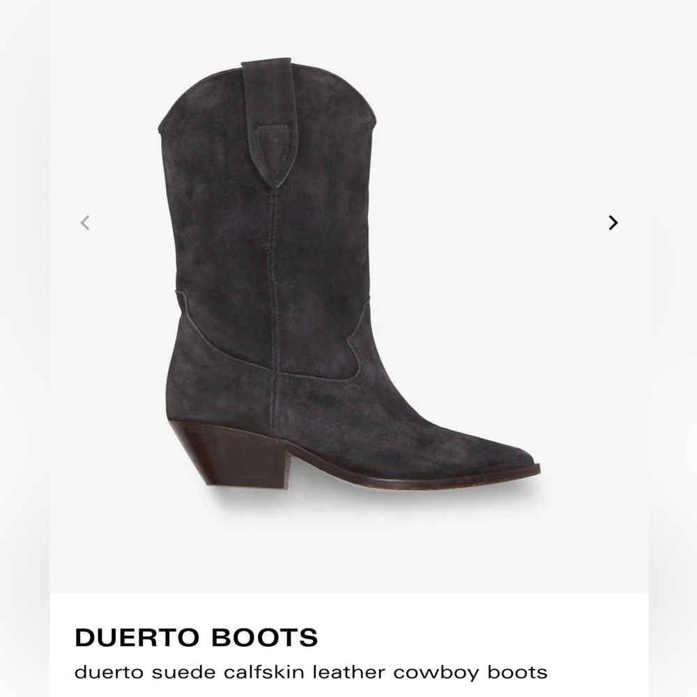 Isabel Marant Black Suede Heeled Boots